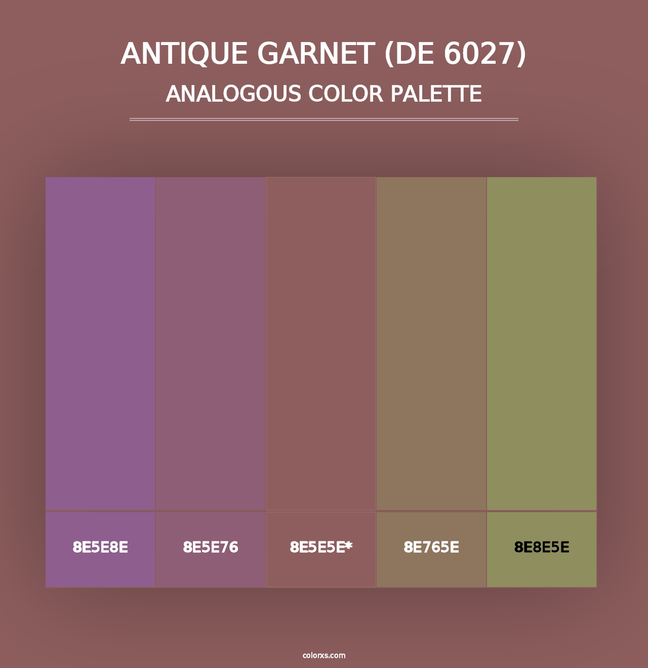 Antique Garnet (DE 6027) - Analogous Color Palette