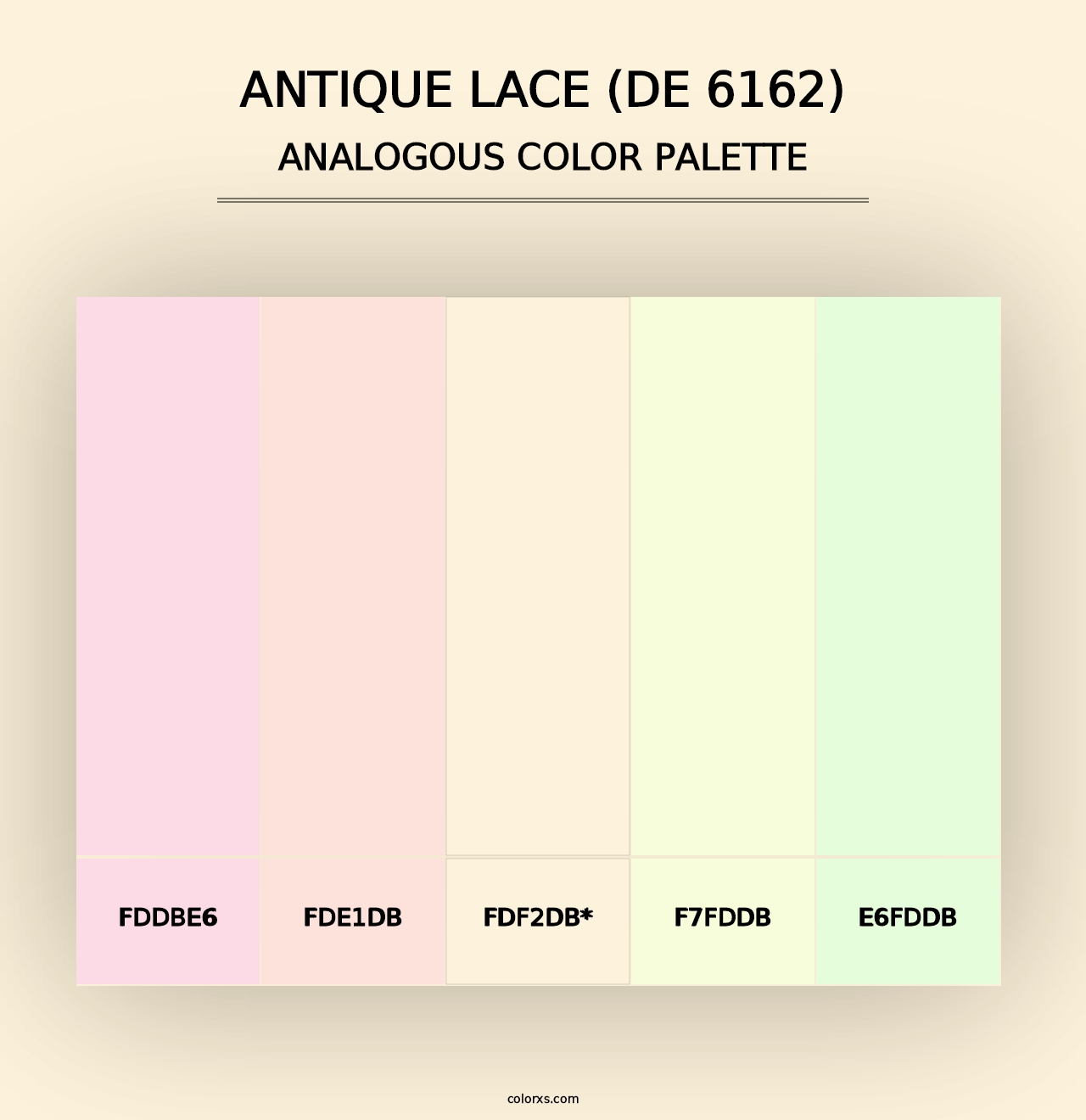 Antique Lace (DE 6162) - Analogous Color Palette