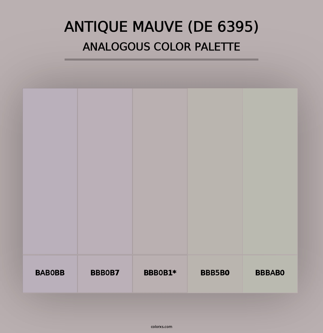 Antique Mauve (DE 6395) - Analogous Color Palette