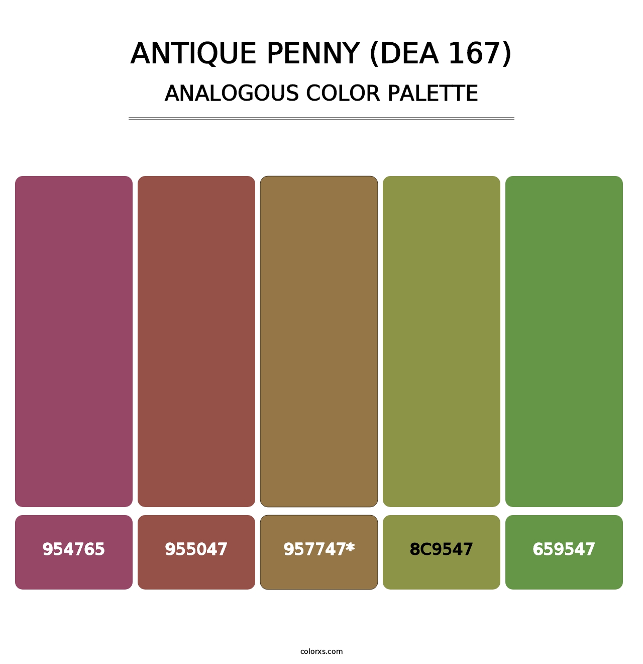 Antique Penny (DEA 167) - Analogous Color Palette