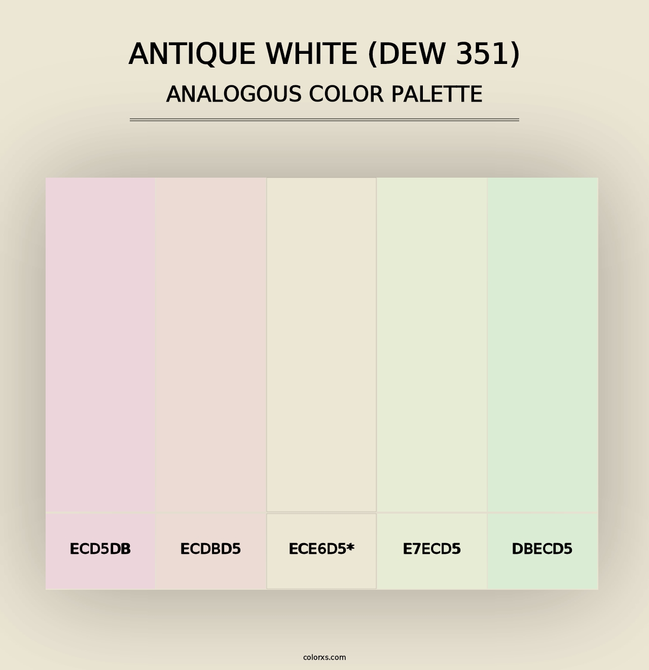 Antique White (DEW 351) - Analogous Color Palette