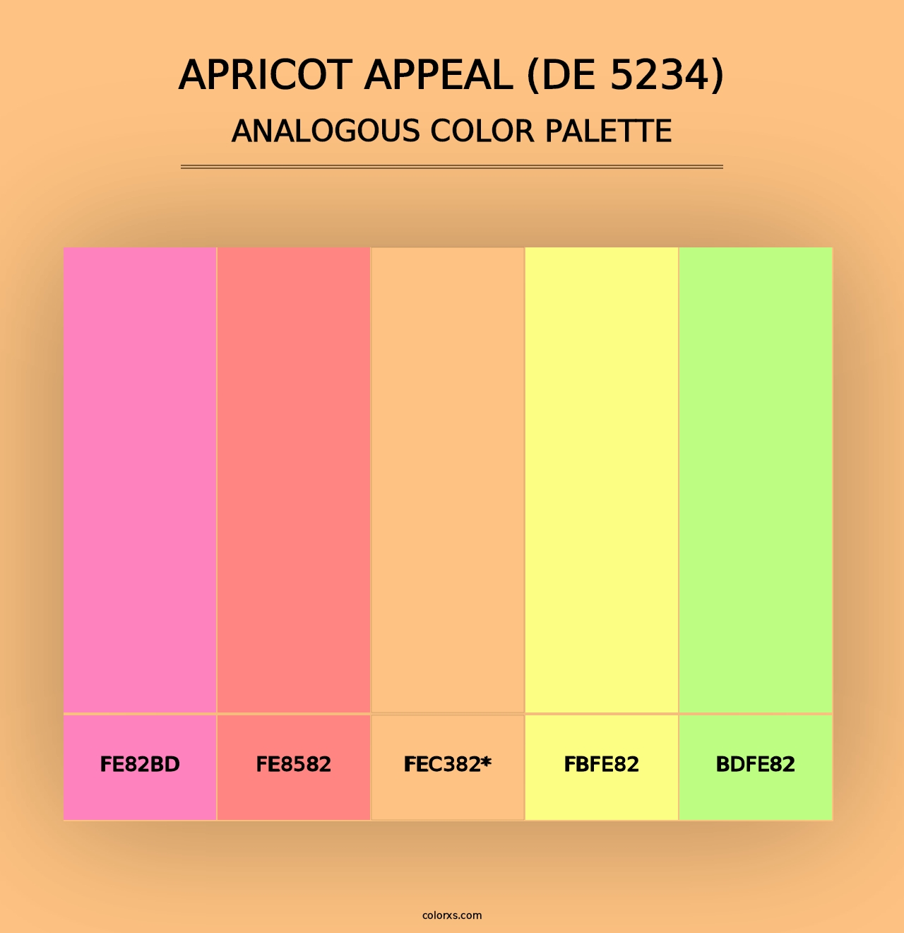 Apricot Appeal (DE 5234) - Analogous Color Palette