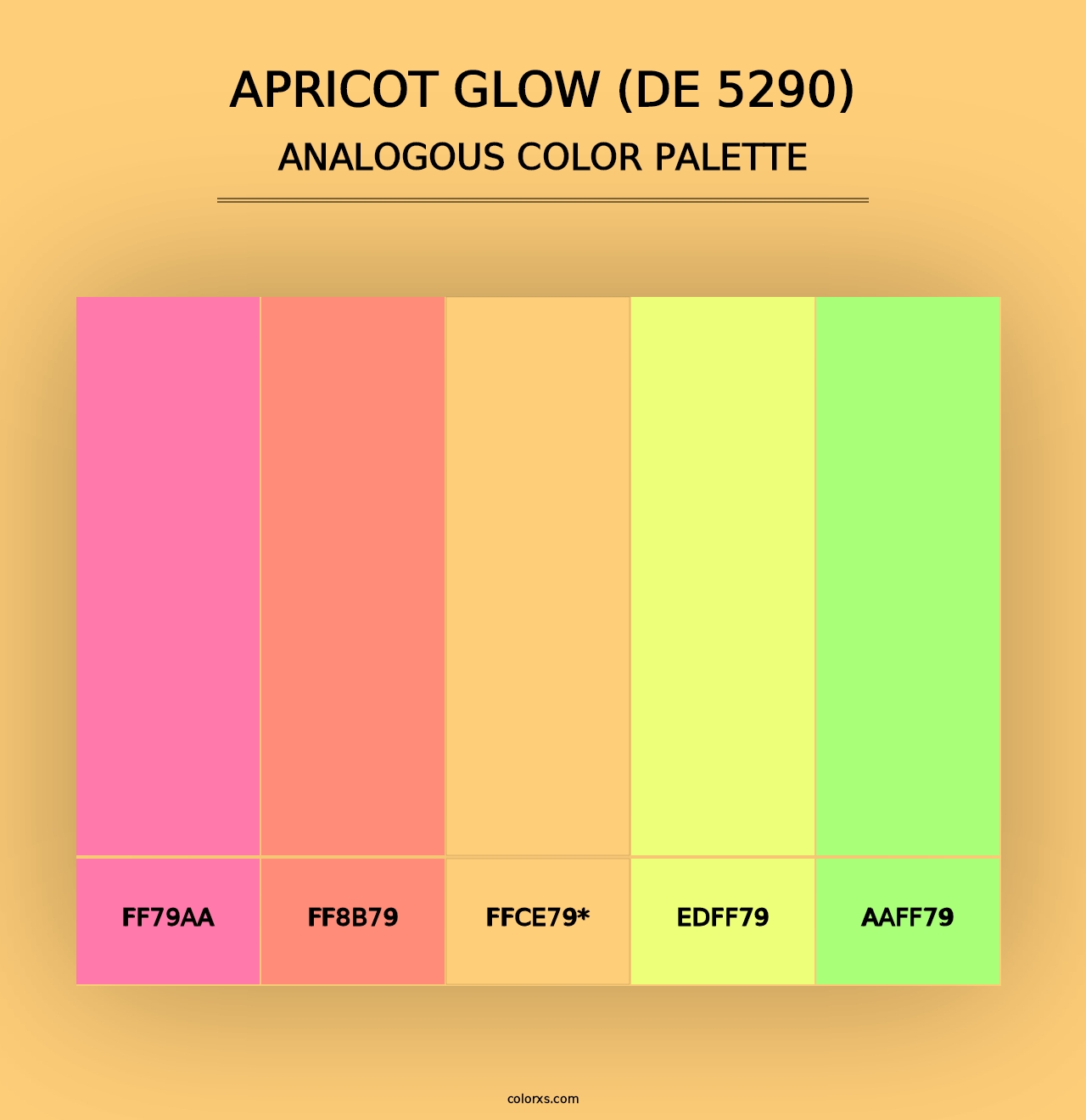 Apricot Glow (DE 5290) - Analogous Color Palette