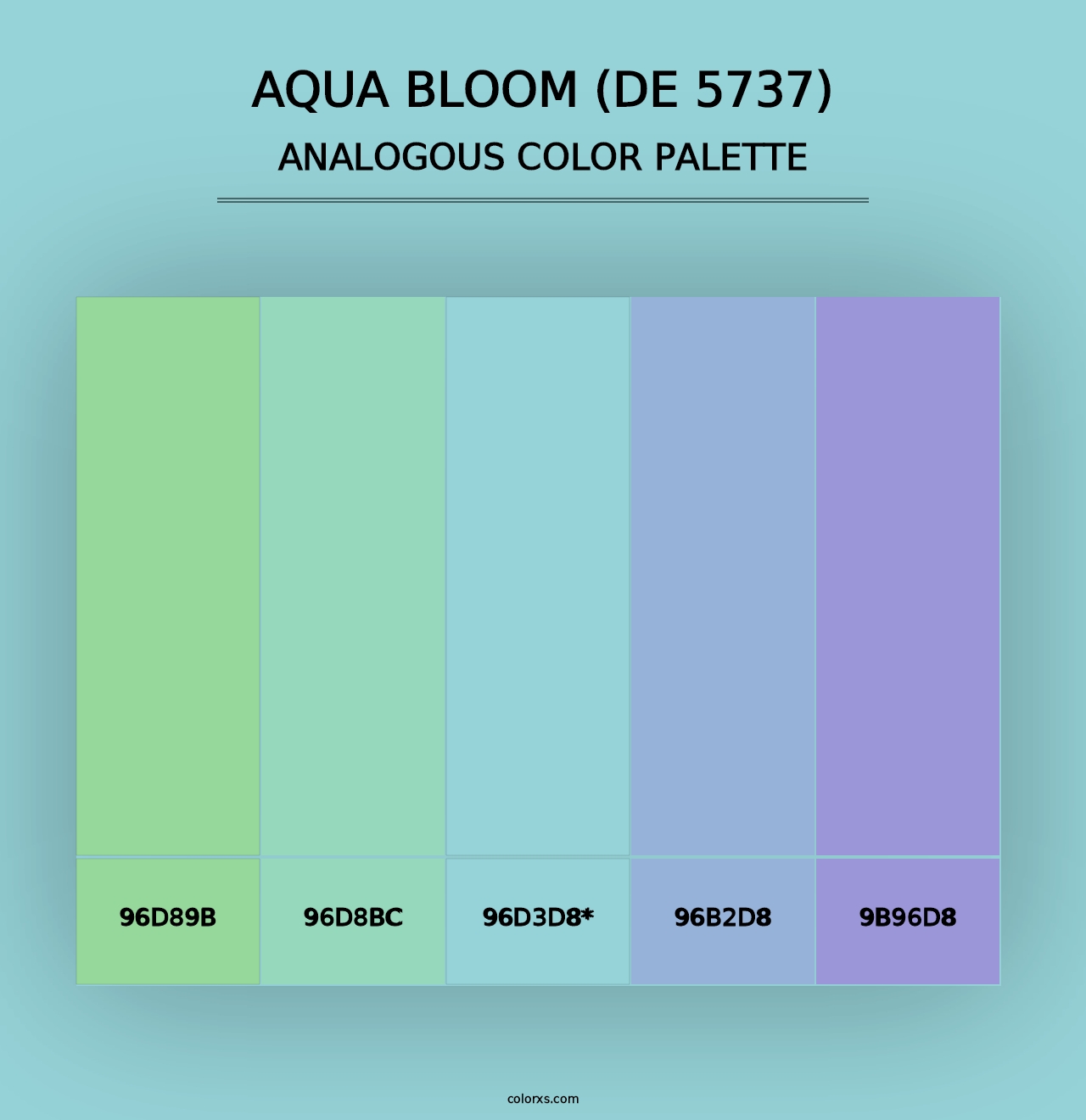 Aqua Bloom (DE 5737) - Analogous Color Palette