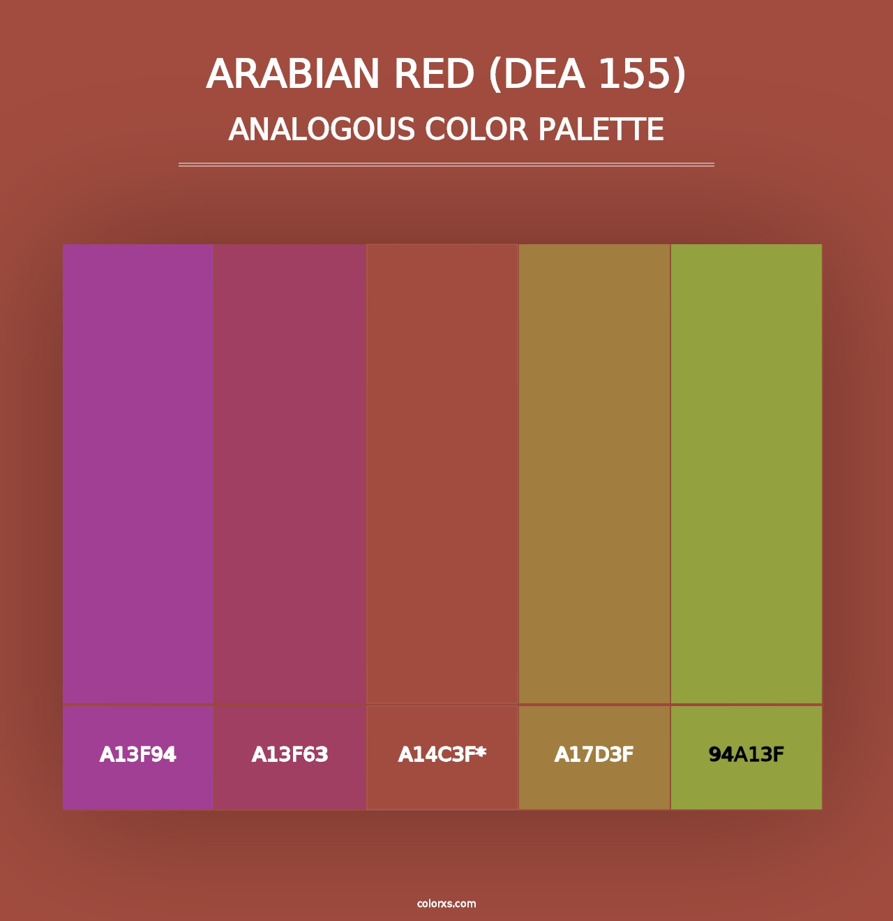 Arabian Red (DEA 155) - Analogous Color Palette