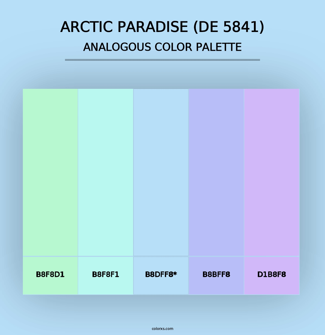 Arctic Paradise (DE 5841) - Analogous Color Palette