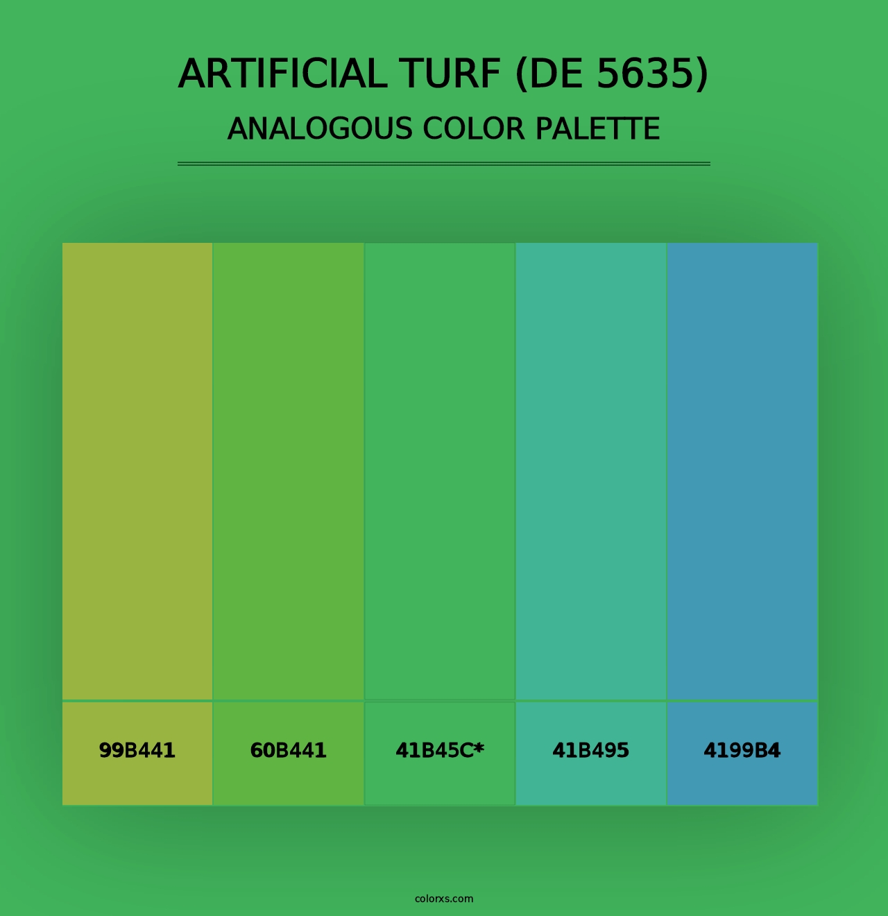 Artificial Turf (DE 5635) - Analogous Color Palette