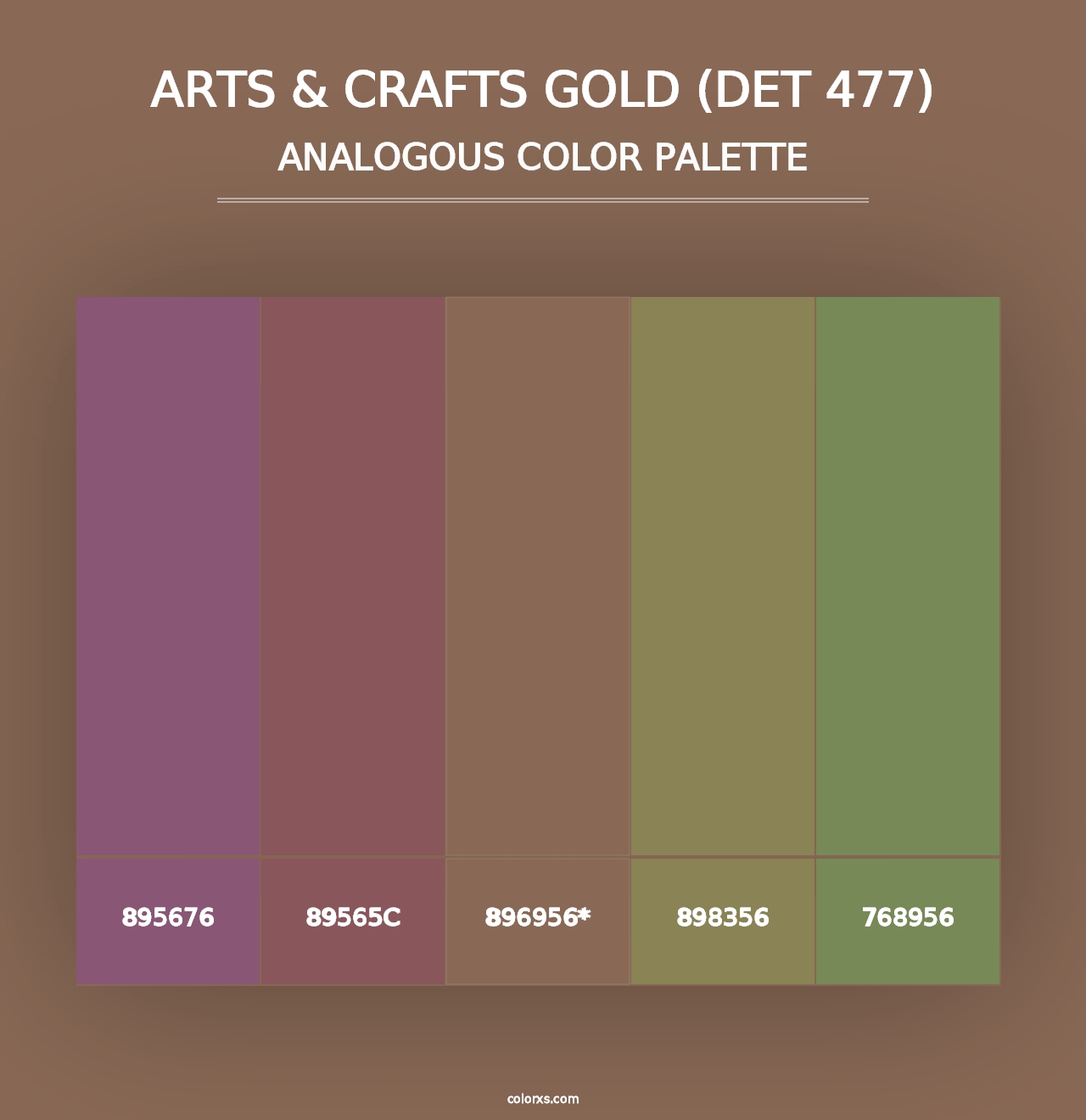 Arts & Crafts Gold (DET 477) - Analogous Color Palette