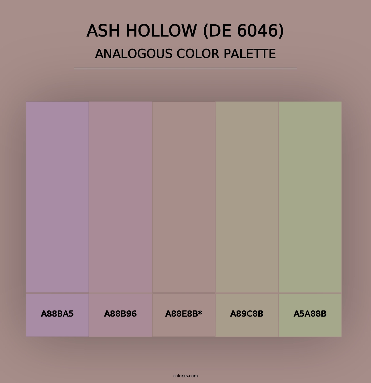 Ash Hollow (DE 6046) - Analogous Color Palette