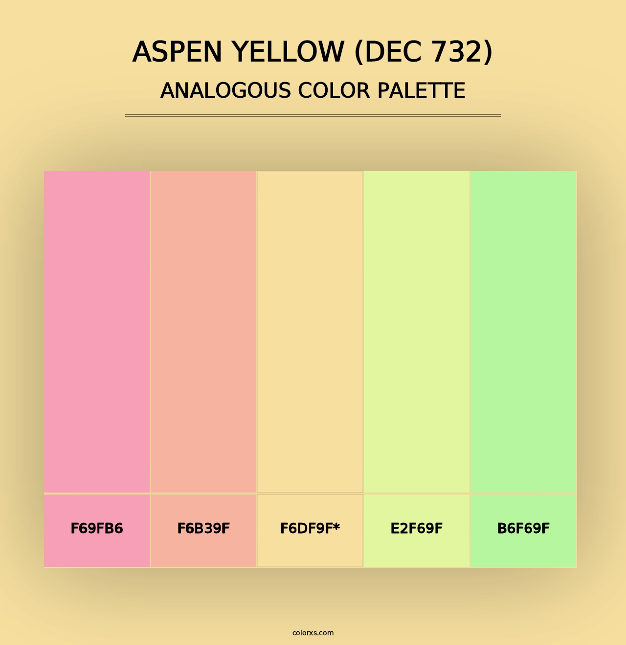 Aspen Yellow (DEC 732) - Analogous Color Palette