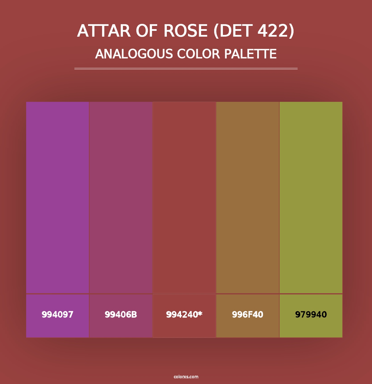 Attar of Rose (DET 422) - Analogous Color Palette