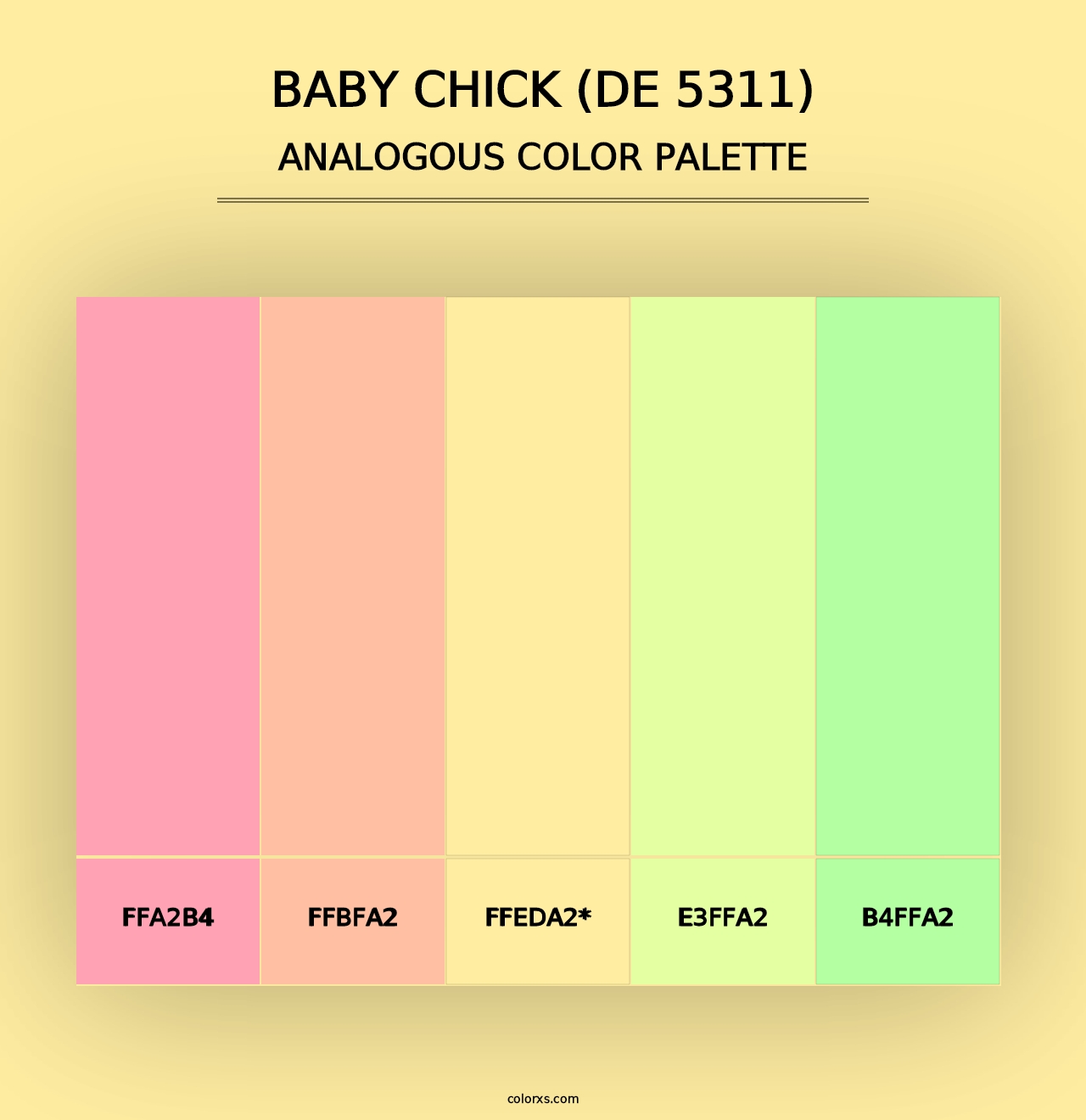 Baby Chick (DE 5311) - Analogous Color Palette