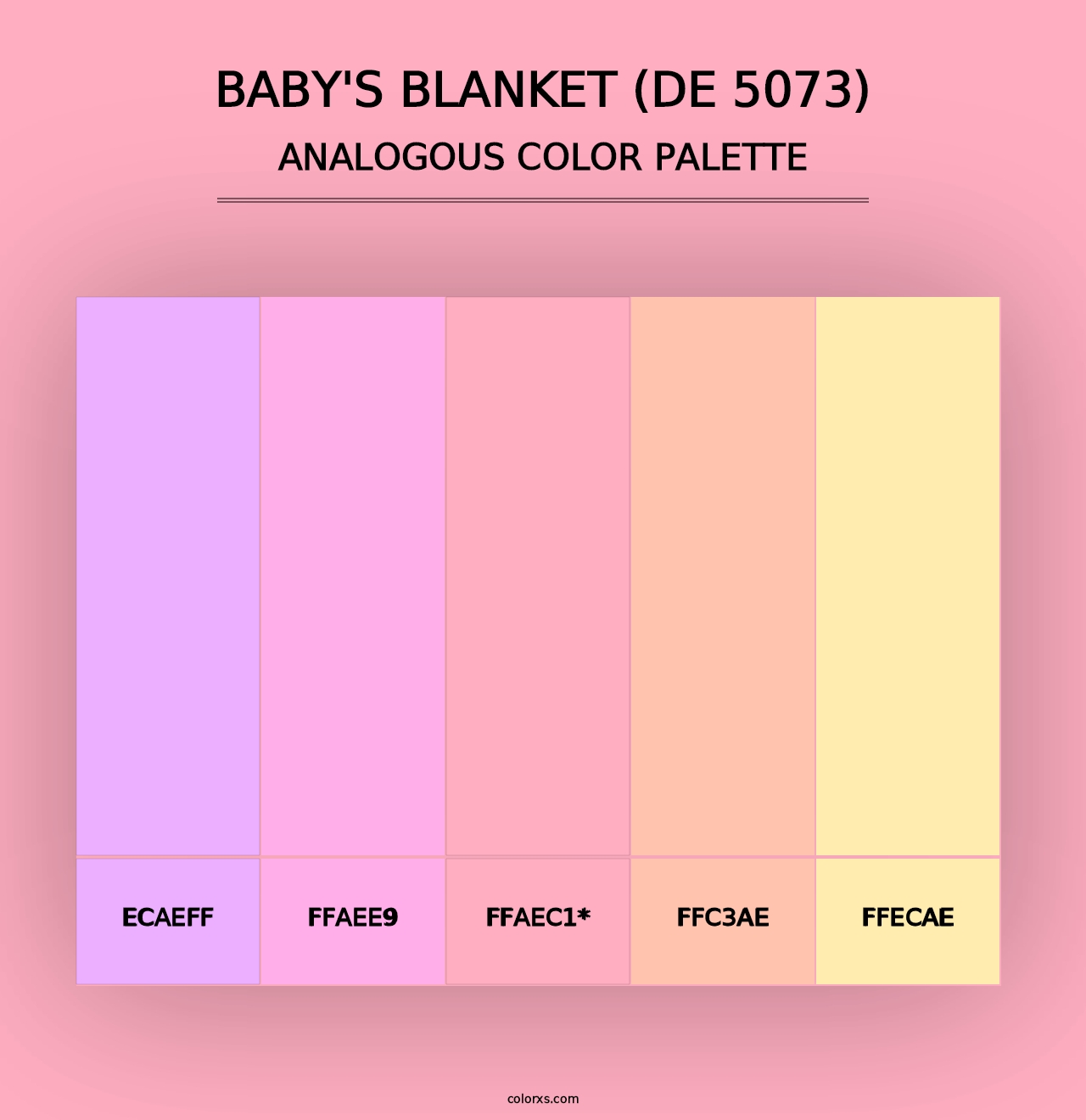 Baby's Blanket (DE 5073) - Analogous Color Palette