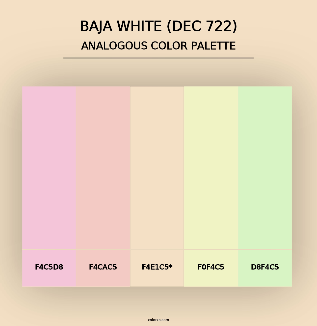 Baja White (DEC 722) - Analogous Color Palette