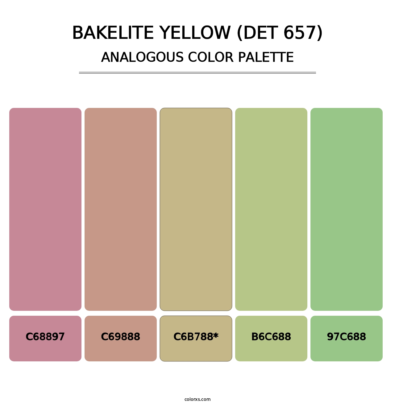 Bakelite Yellow (DET 657) - Analogous Color Palette