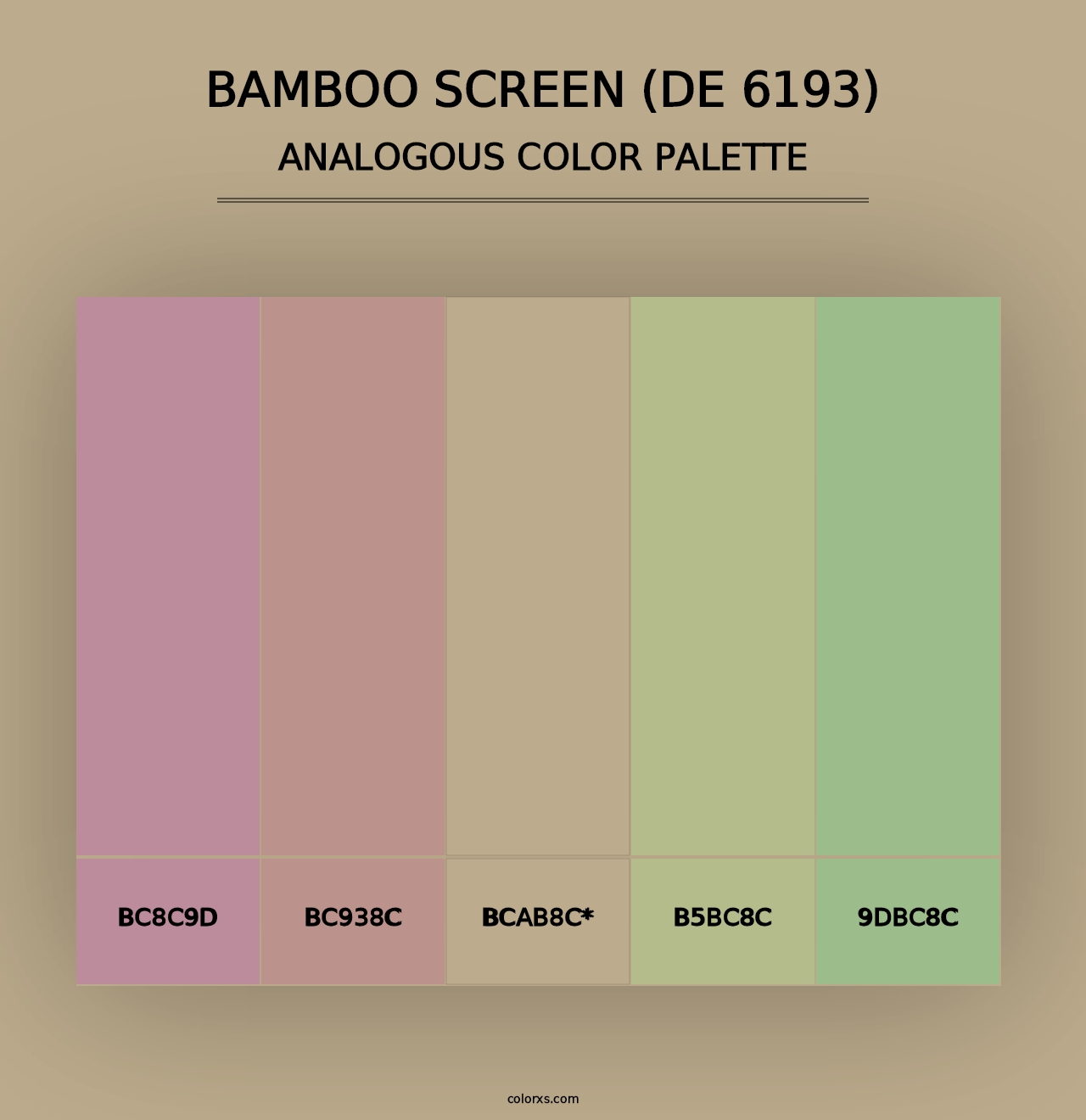 Bamboo Screen (DE 6193) - Analogous Color Palette