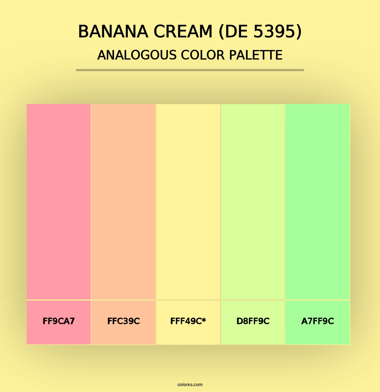 Banana Cream (DE 5395) - Analogous Color Palette