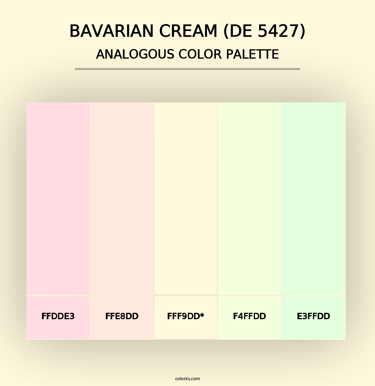 Bavarian Cream (DE 5427) - Analogous Color Palette