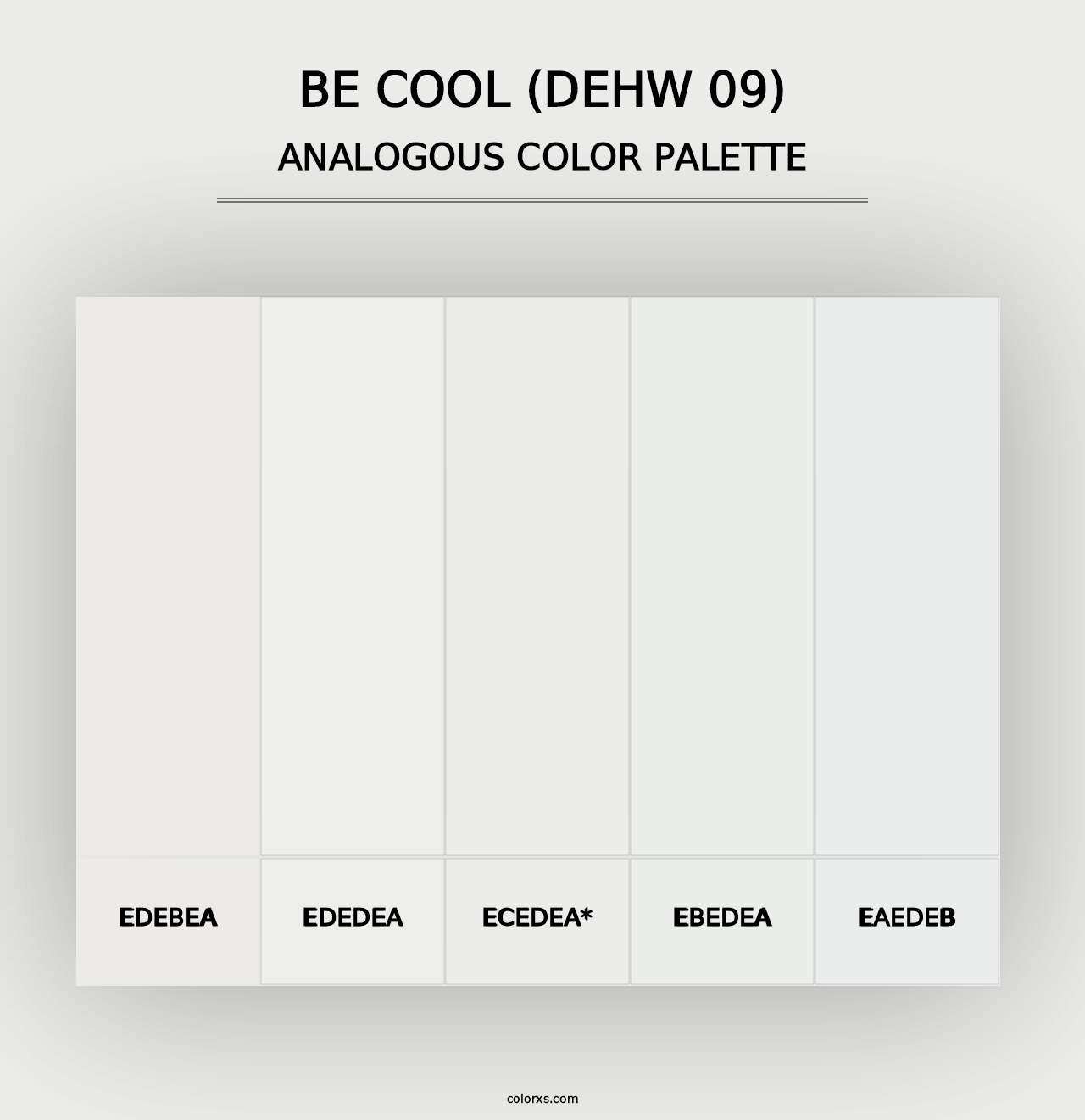 Be Cool (DEHW 09) - Analogous Color Palette