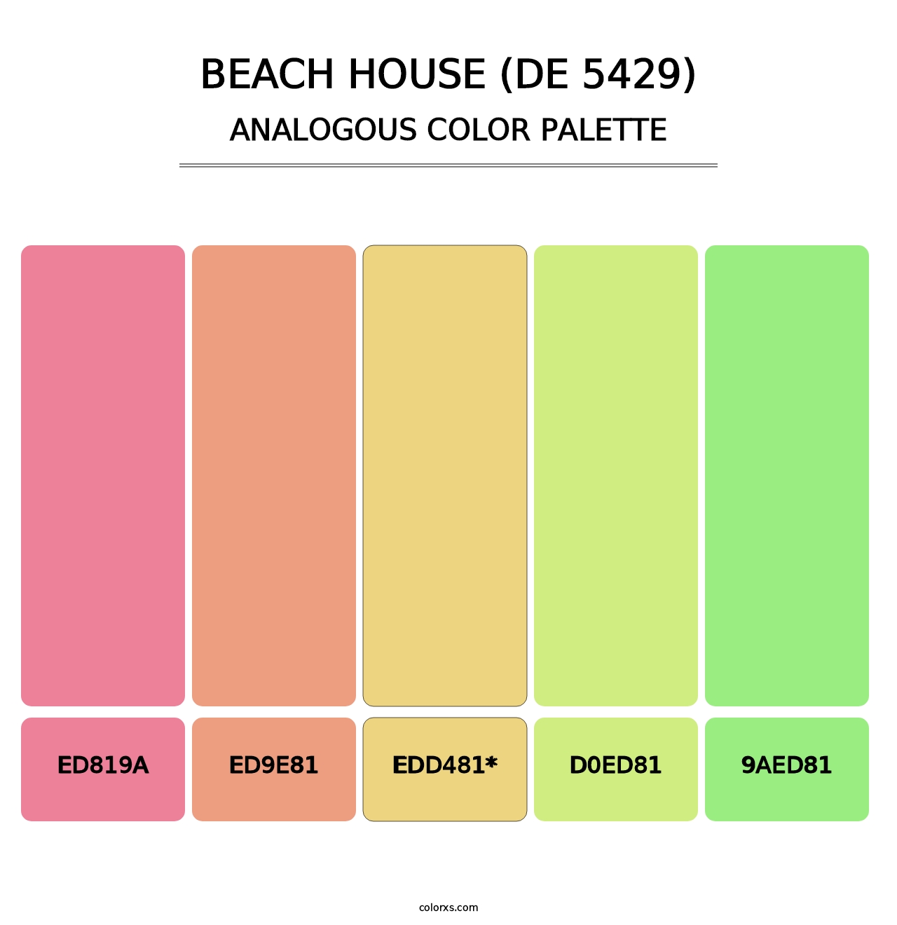 Beach House (DE 5429) - Analogous Color Palette