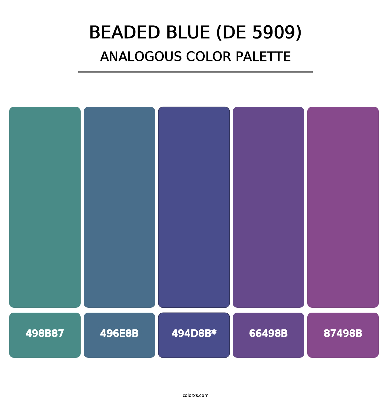 Beaded Blue (DE 5909) - Analogous Color Palette