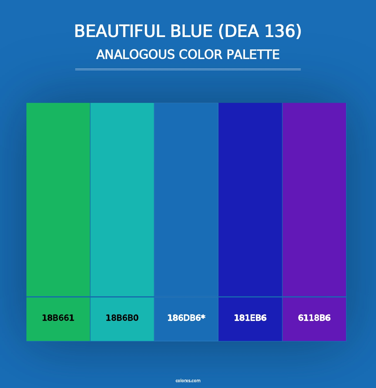 Beautiful Blue (DEA 136) - Analogous Color Palette