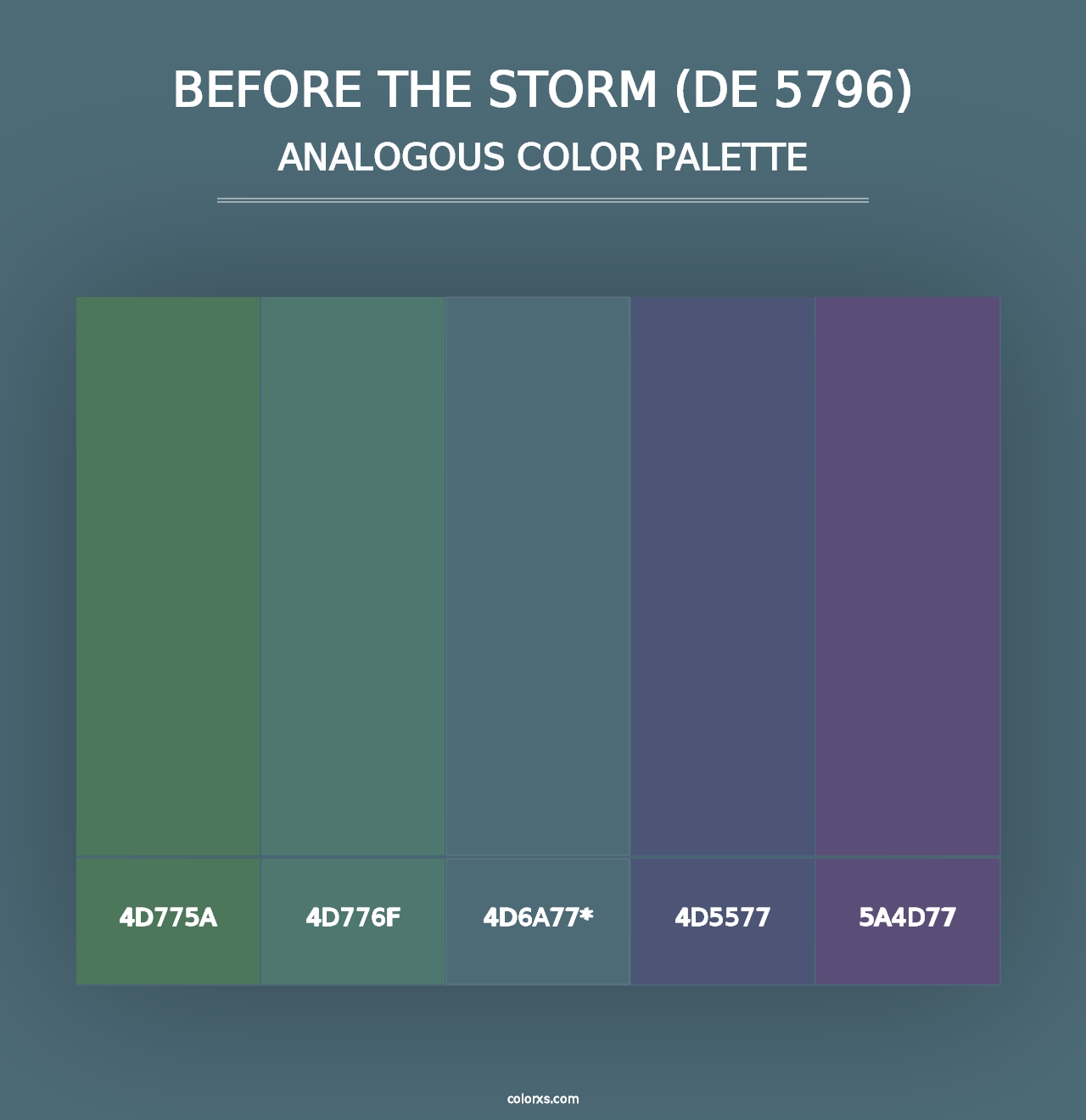 Before the Storm (DE 5796) - Analogous Color Palette