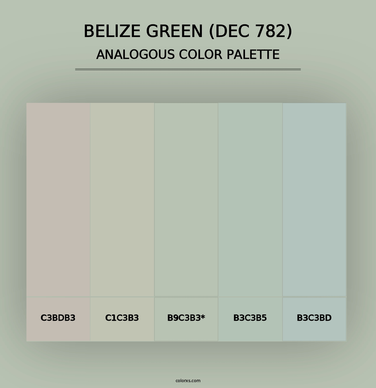 Belize Green (DEC 782) - Analogous Color Palette