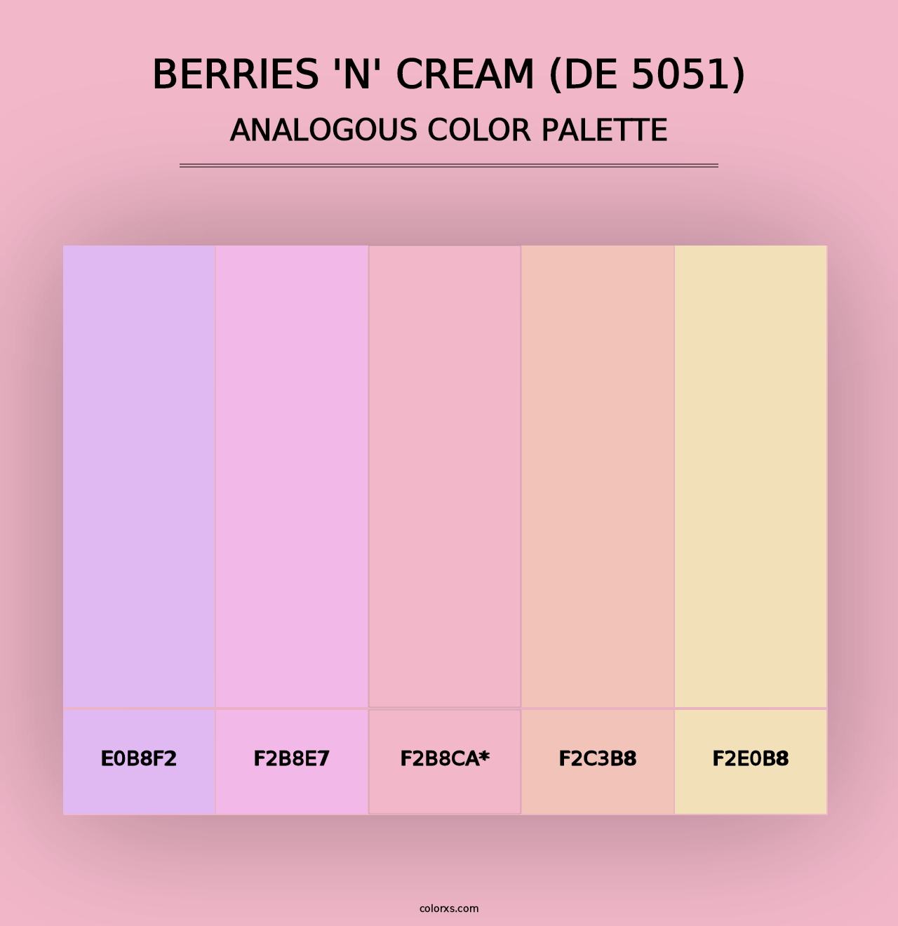 Berries 'n' Cream (DE 5051) - Analogous Color Palette