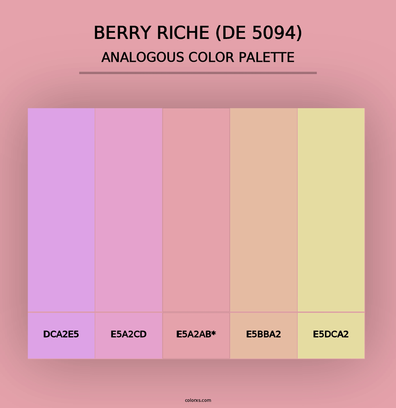 Berry Riche (DE 5094) - Analogous Color Palette