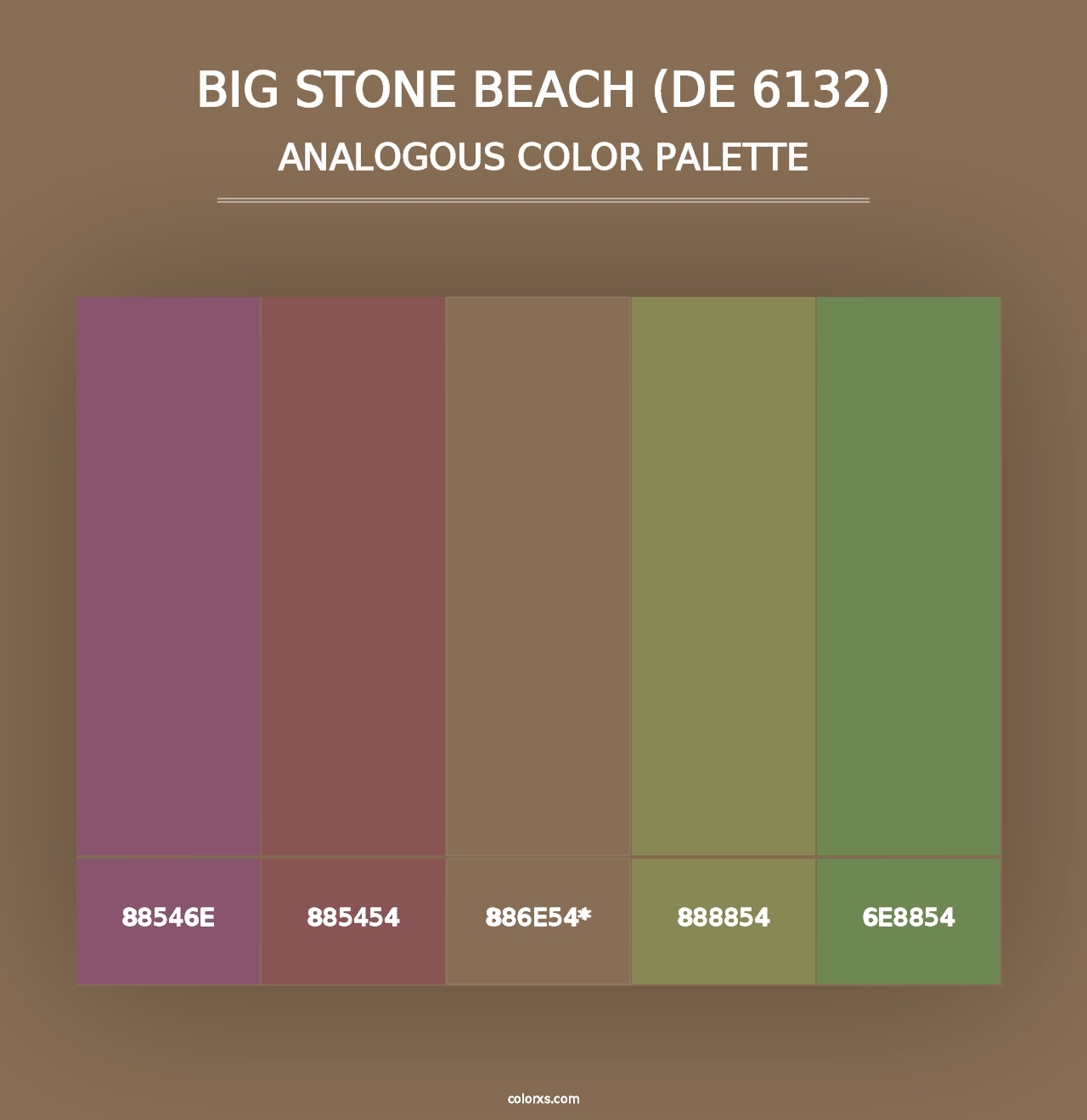 Big Stone Beach (DE 6132) - Analogous Color Palette