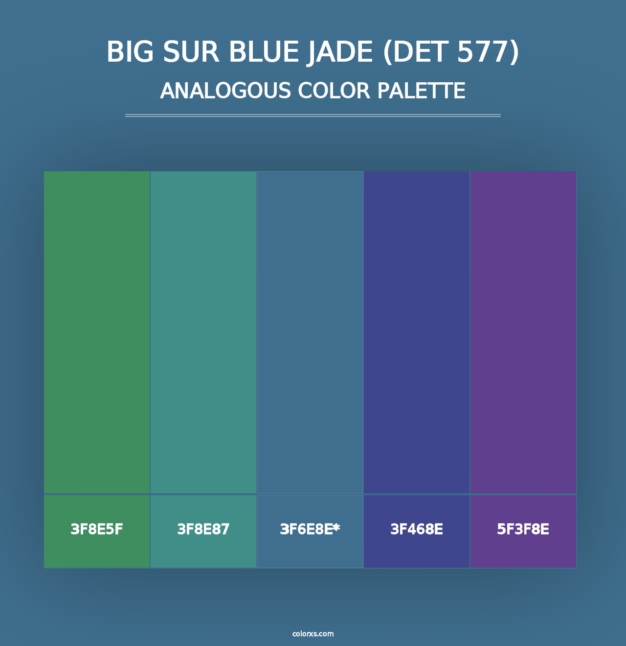 Big Sur Blue Jade (DET 577) - Analogous Color Palette