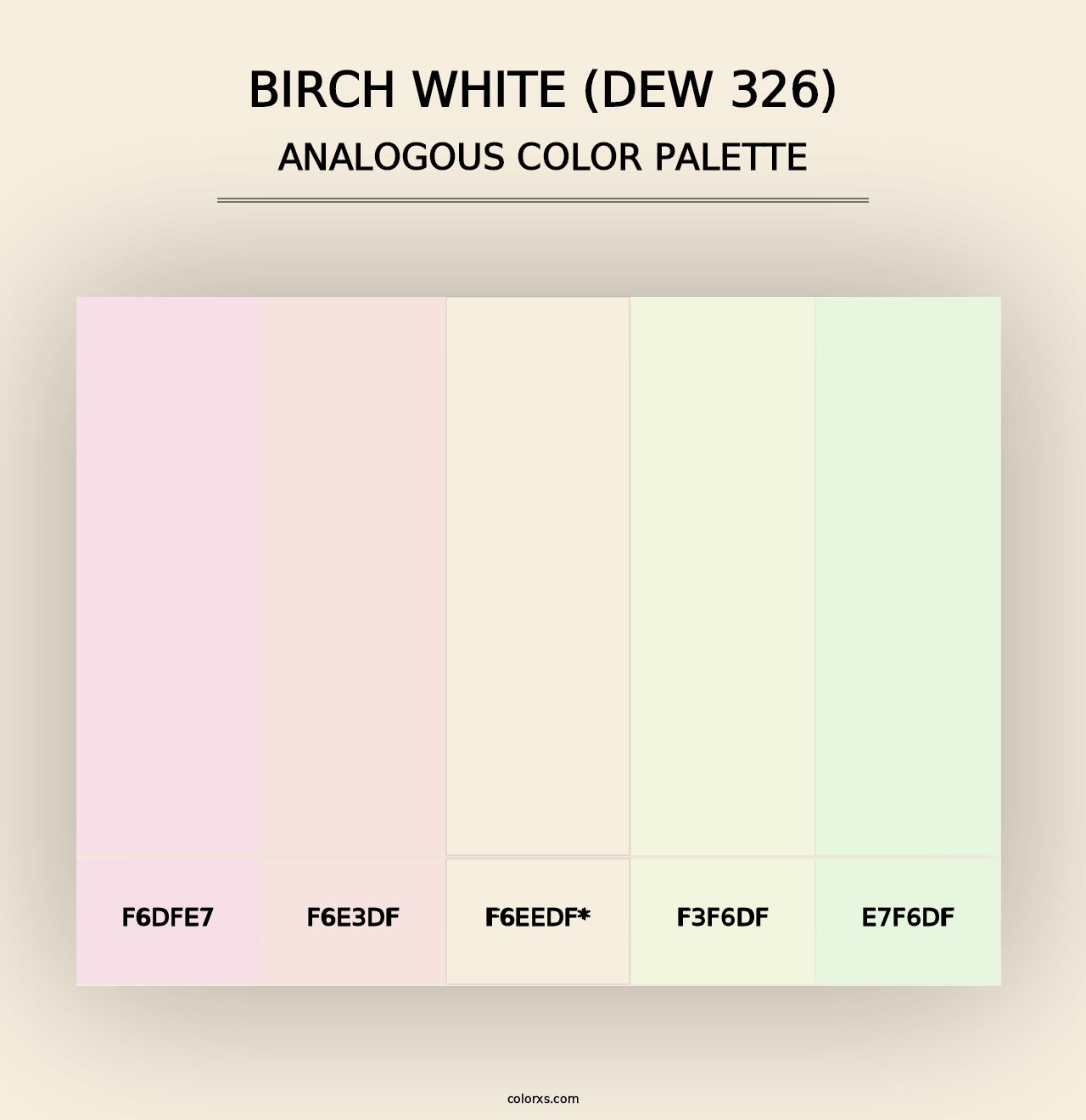 Birch White (DEW 326) - Analogous Color Palette