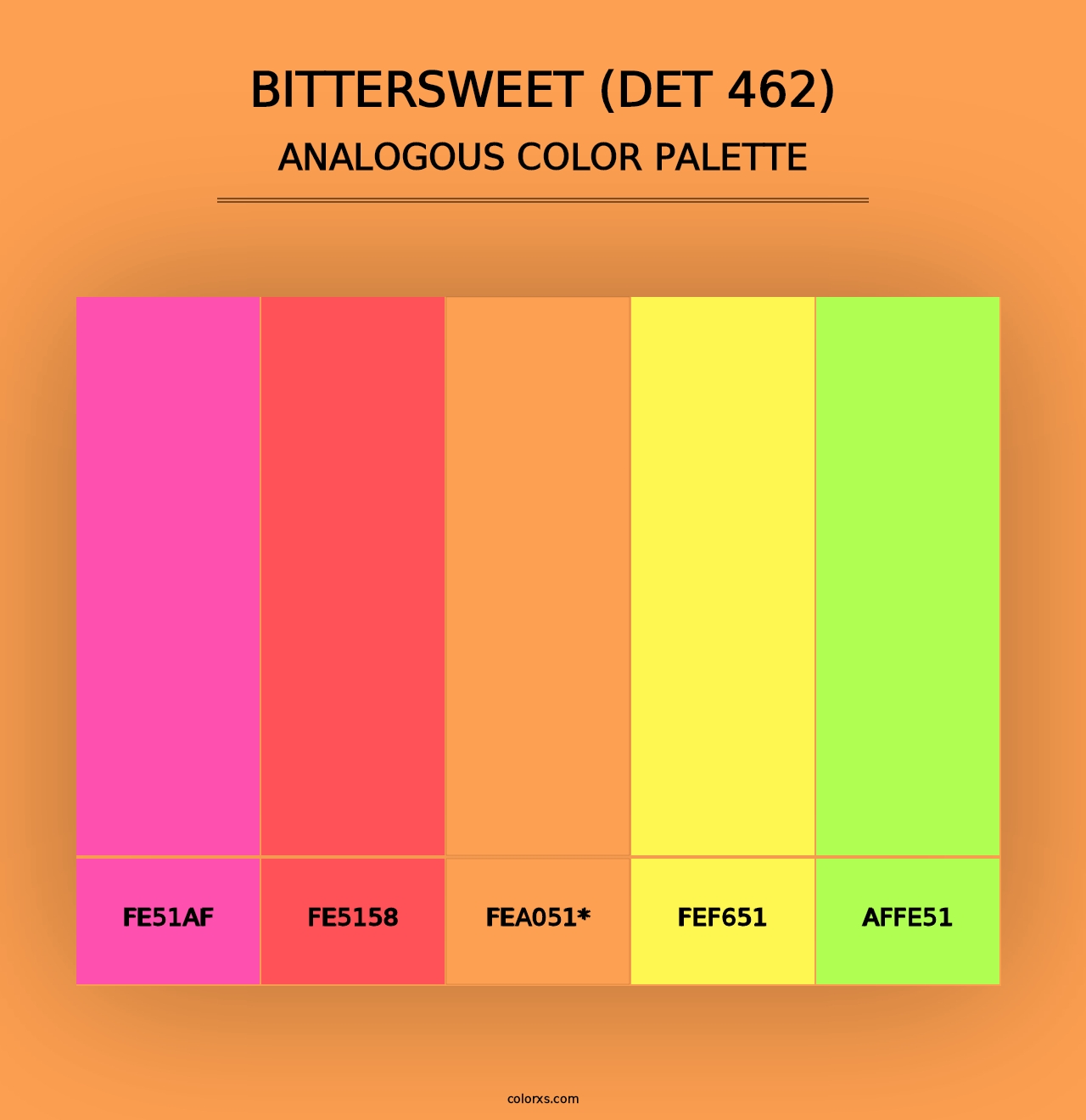 Bittersweet (DET 462) - Analogous Color Palette