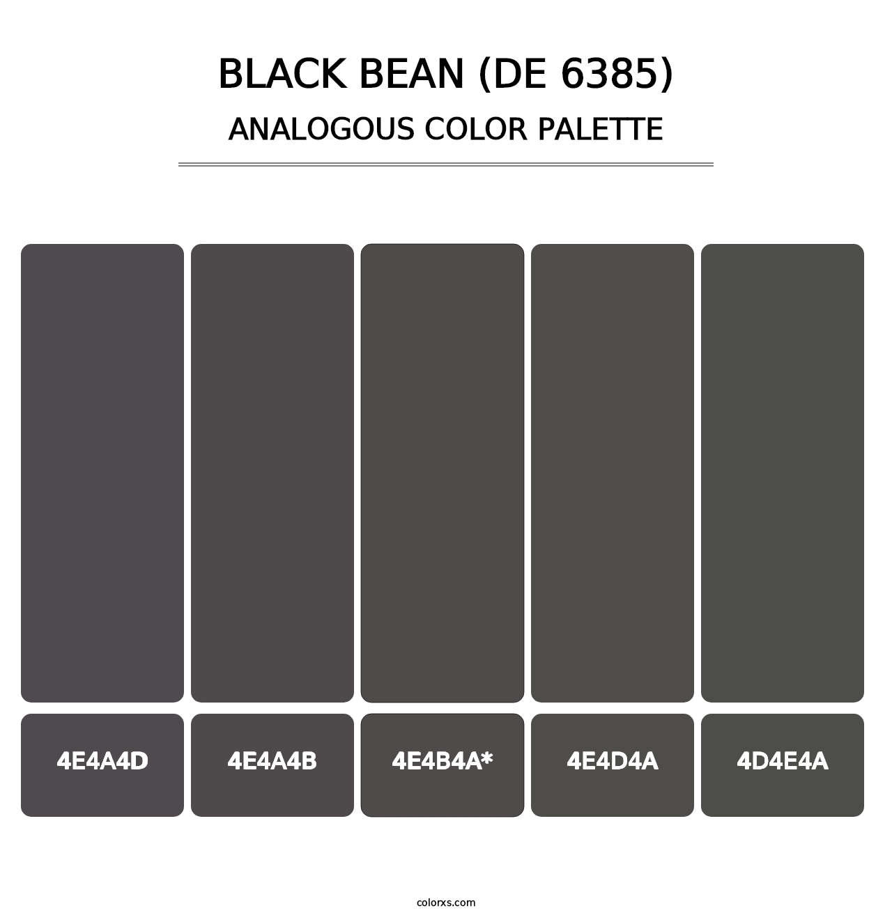 Black Bean (DE 6385) - Analogous Color Palette