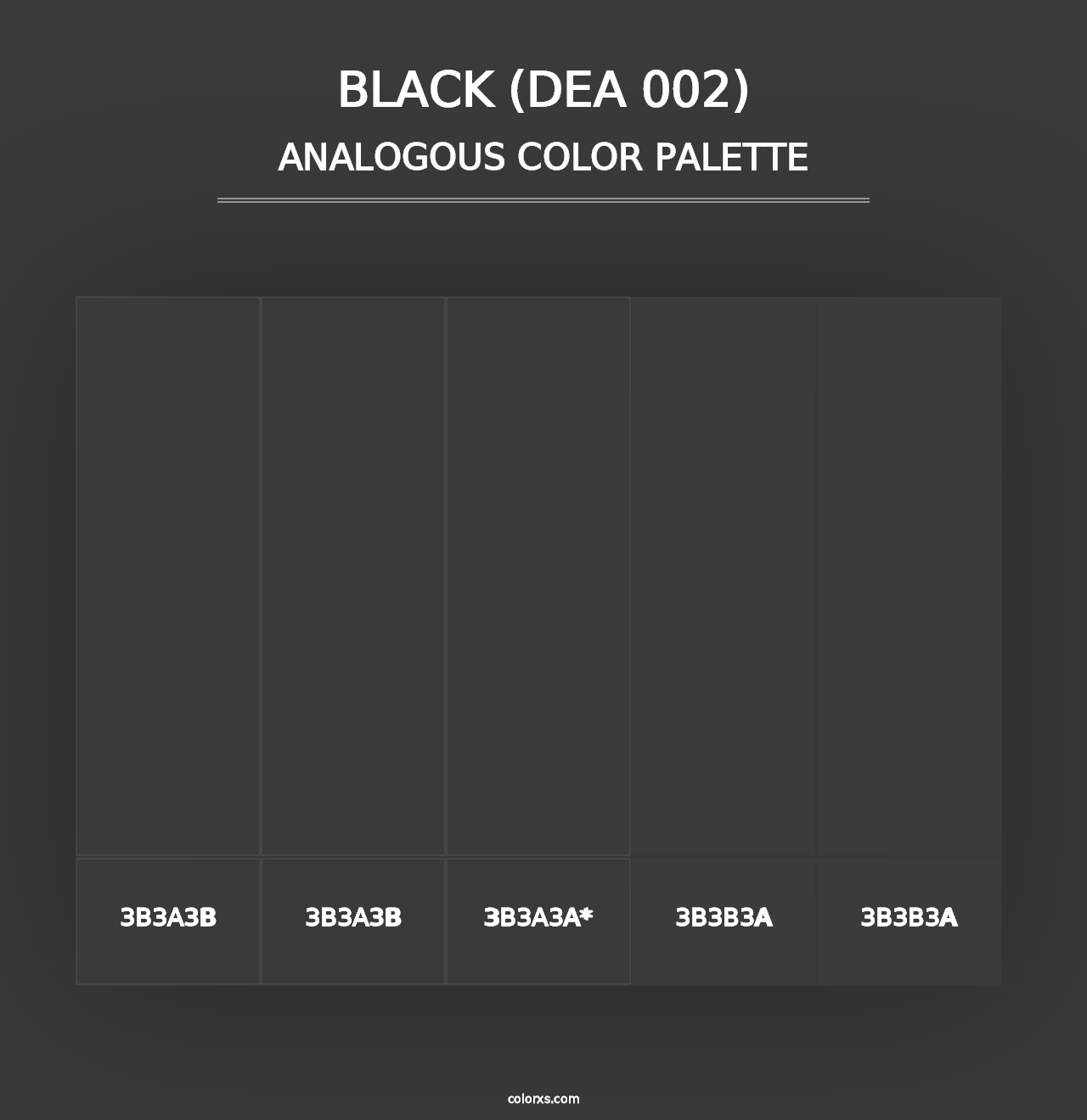 Black (DEA 002) - Analogous Color Palette