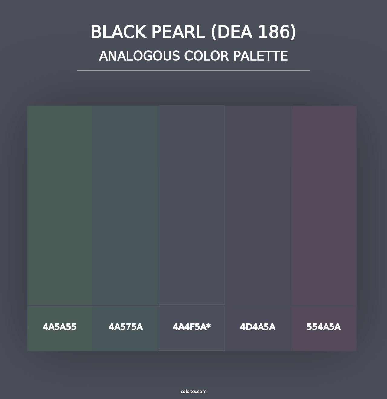 Black Pearl (DEA 186) - Analogous Color Palette