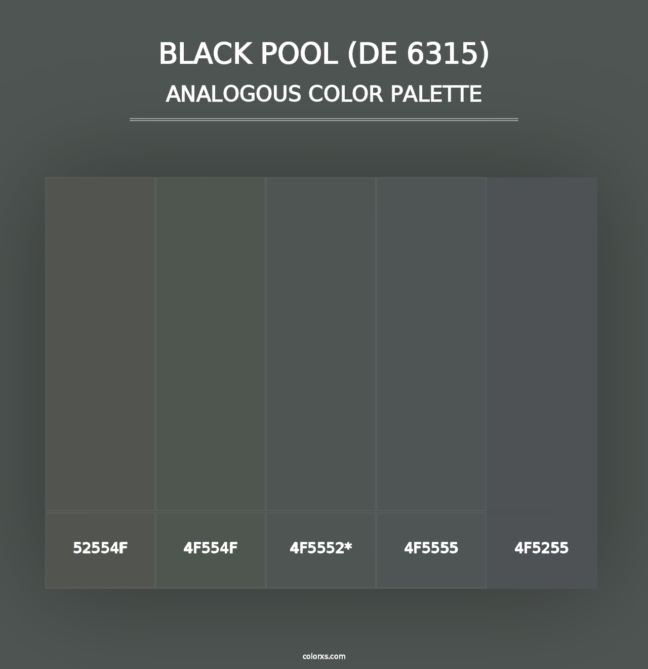 Black Pool (DE 6315) - Analogous Color Palette