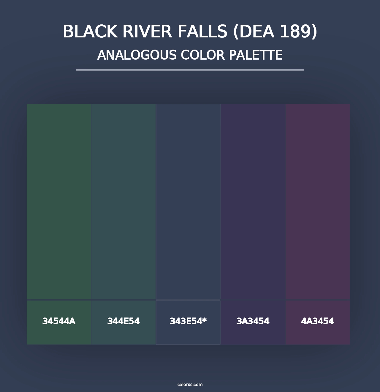 Black River Falls (DEA 189) - Analogous Color Palette