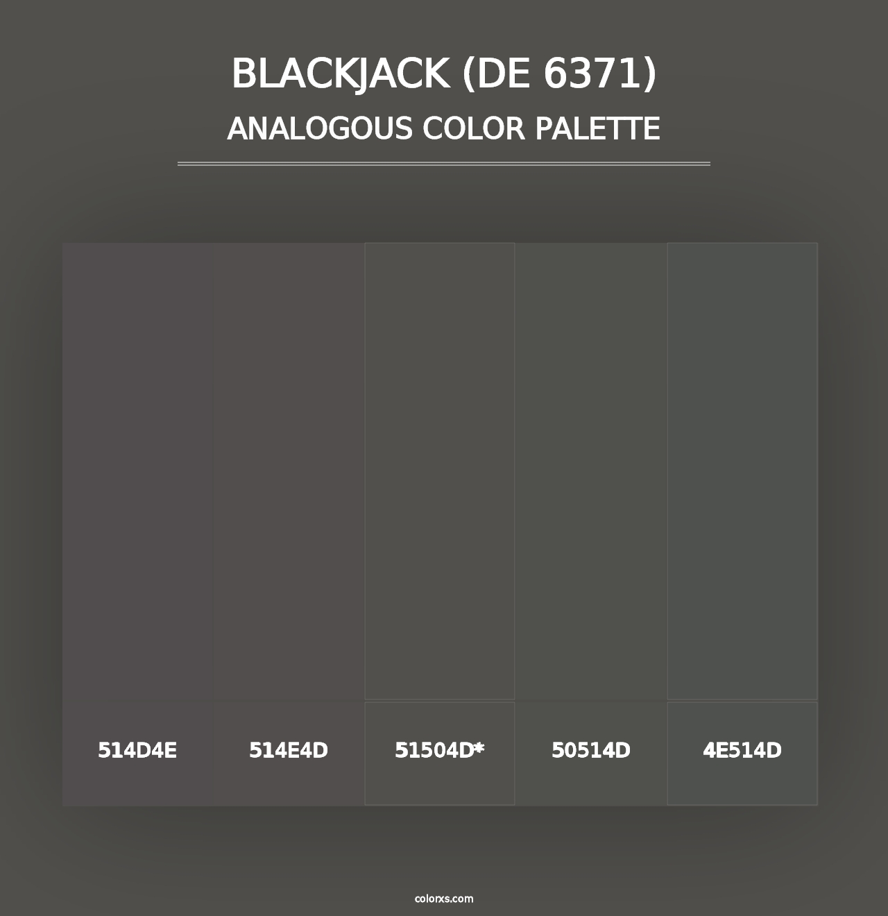 Blackjack (DE 6371) - Analogous Color Palette