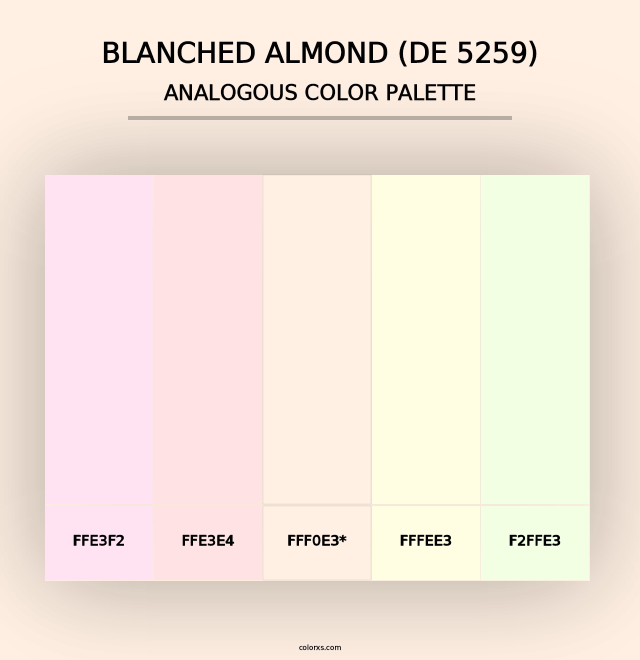 Blanched Almond (DE 5259) - Analogous Color Palette