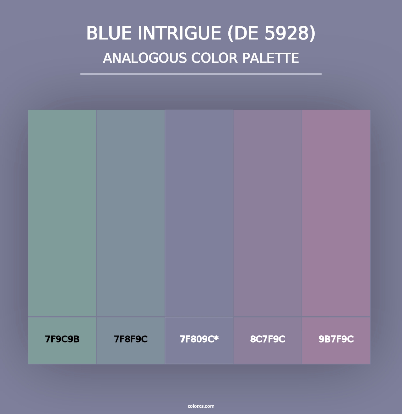 Blue Intrigue (DE 5928) - Analogous Color Palette