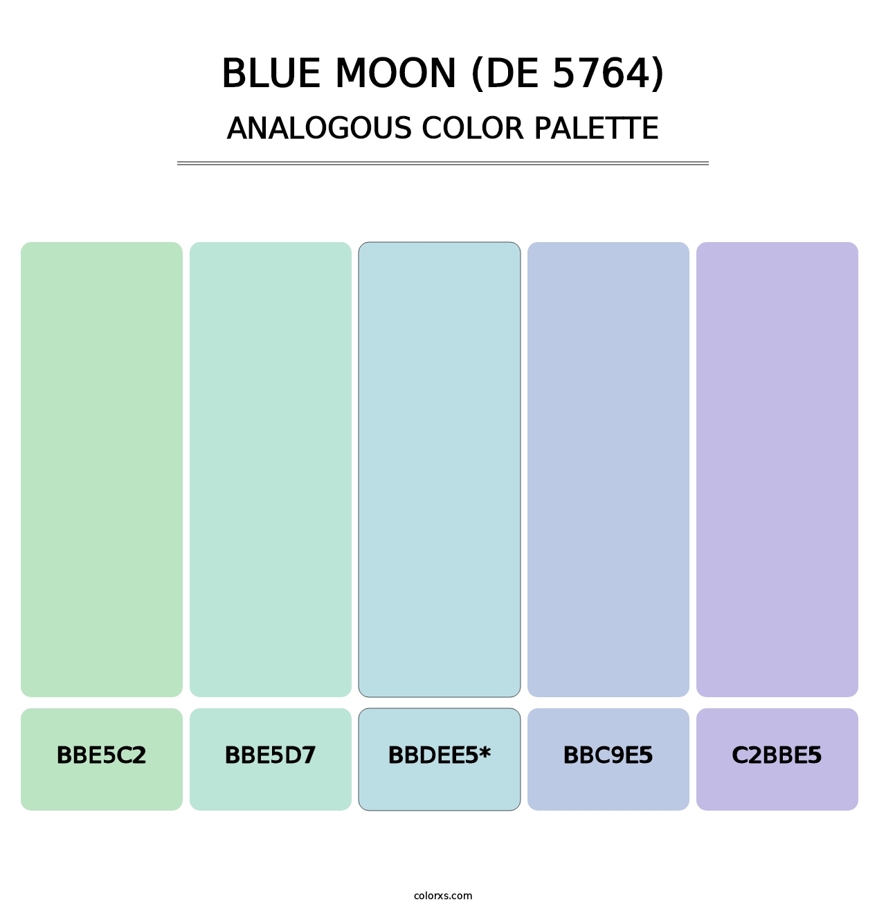 Blue Moon (DE 5764) - Analogous Color Palette