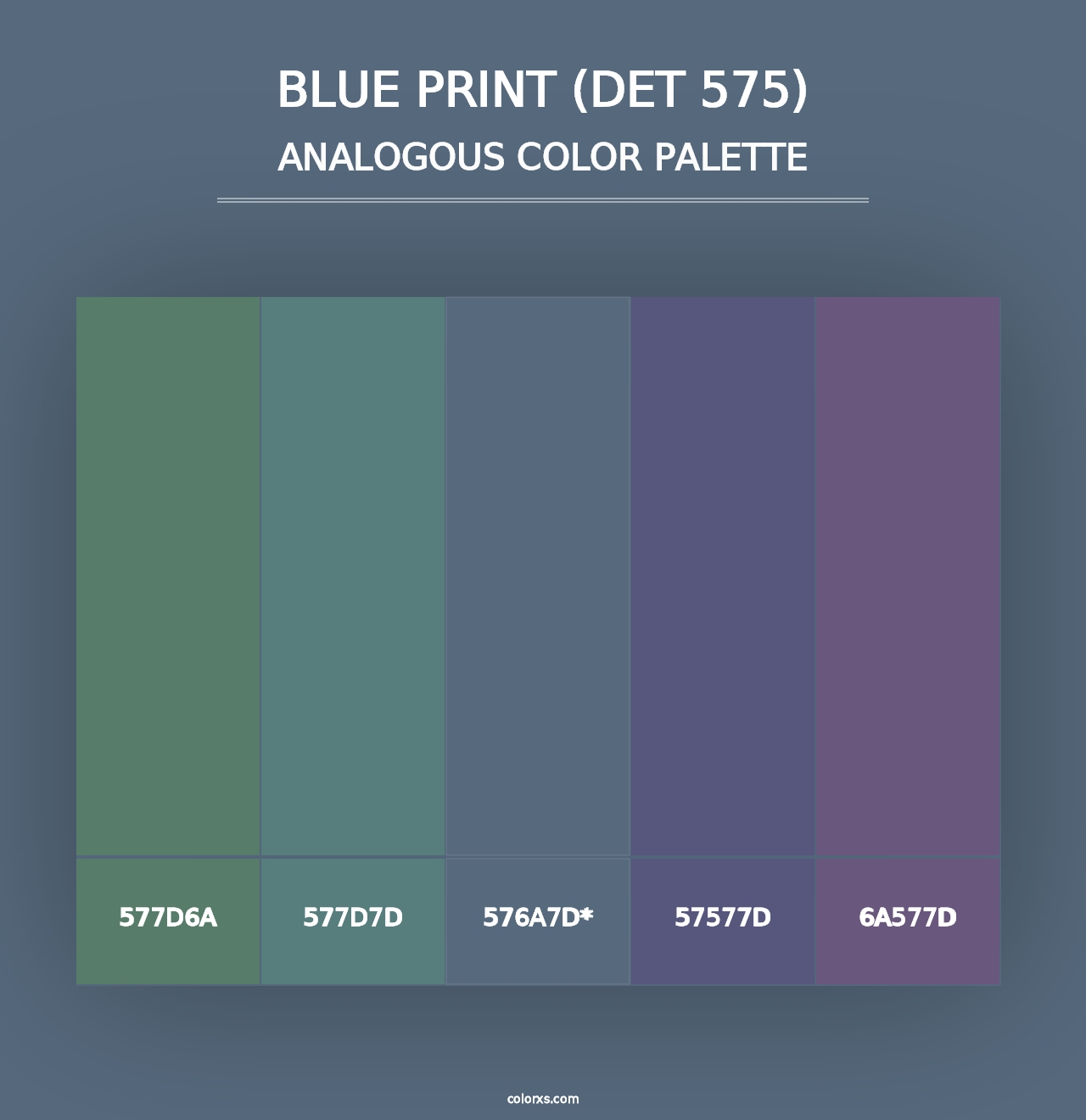 Blue Print (DET 575) - Analogous Color Palette