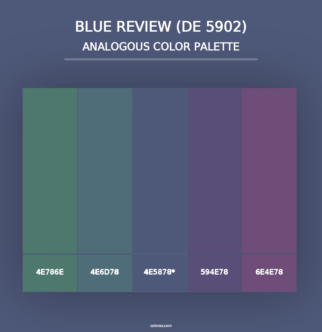 Blue Review (DE 5902) - Analogous Color Palette