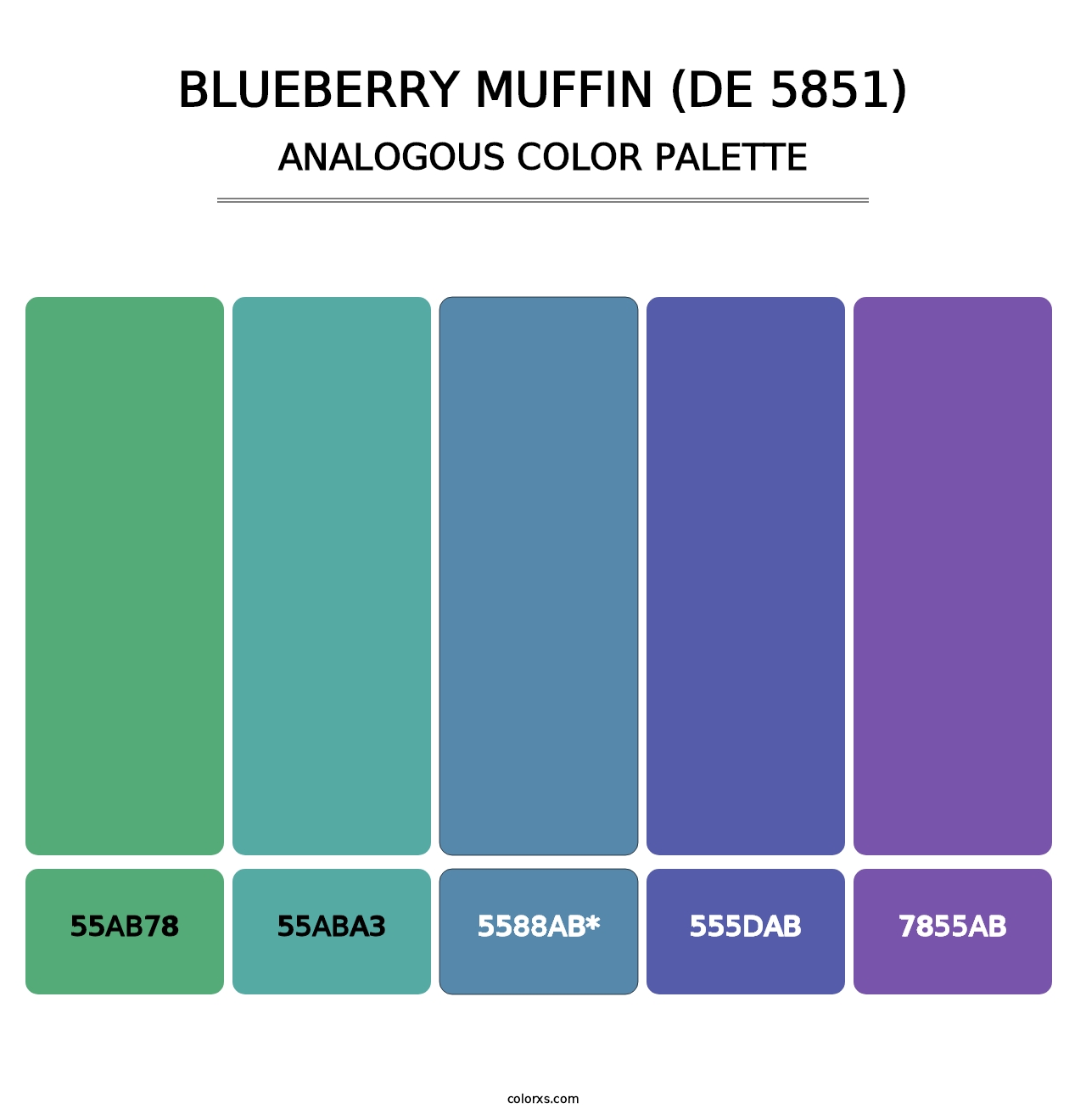 Blueberry Muffin (DE 5851) - Analogous Color Palette