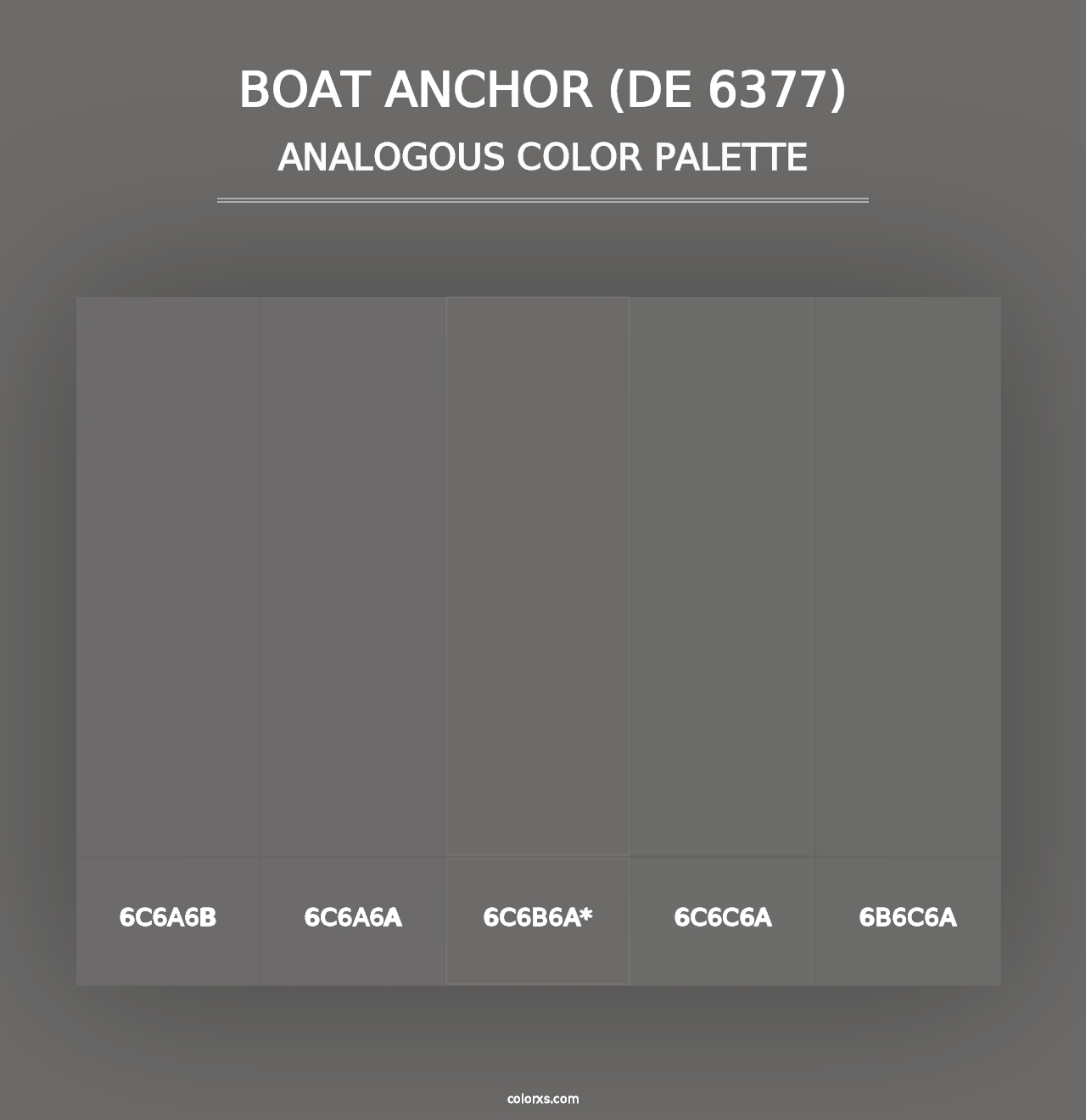 Boat Anchor (DE 6377) - Analogous Color Palette