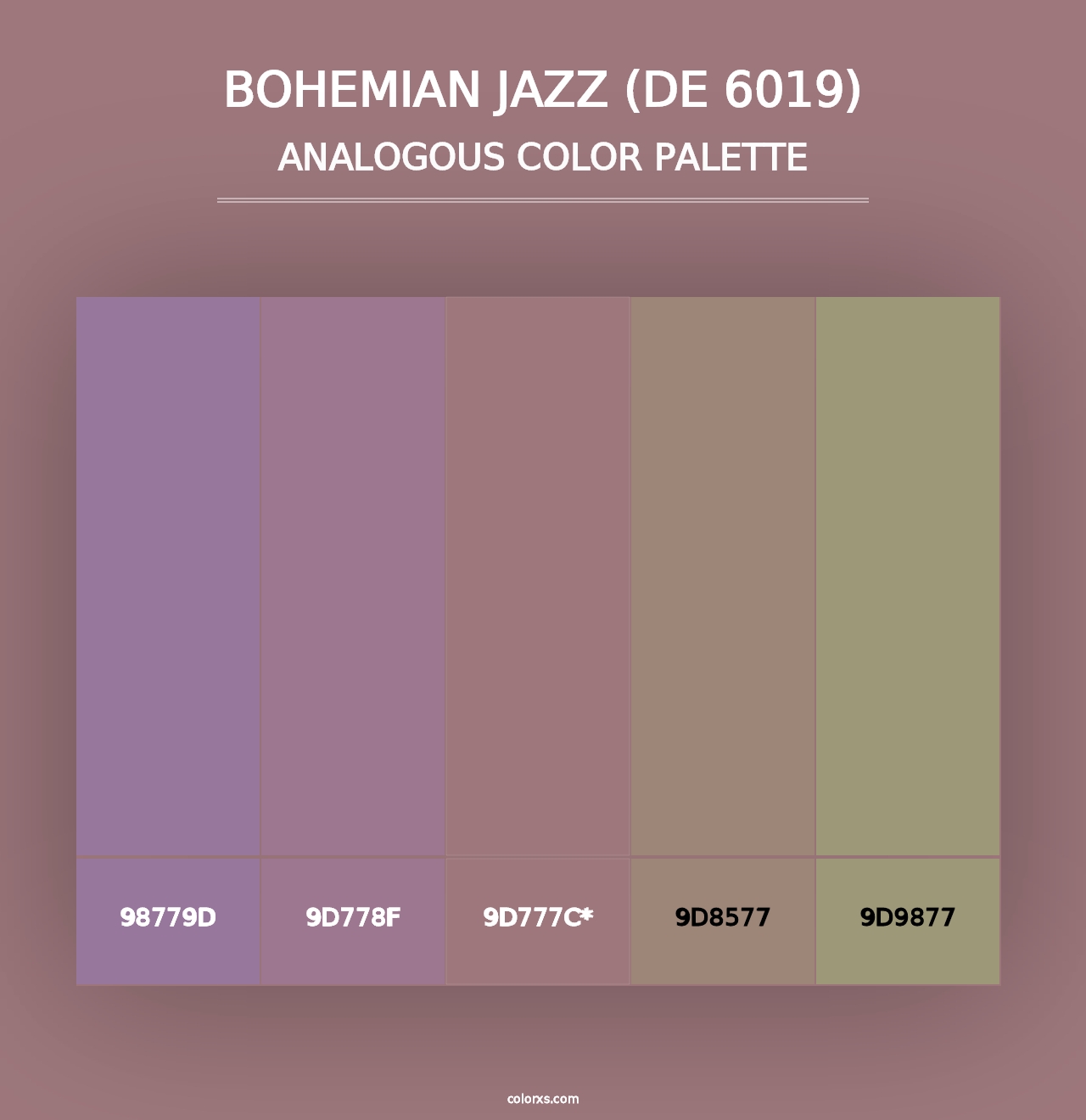 Bohemian Jazz (DE 6019) - Analogous Color Palette