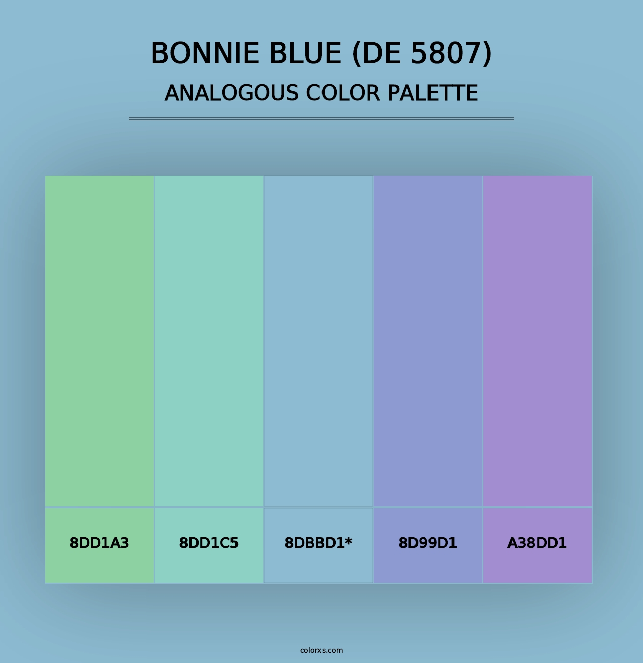 Bonnie Blue (DE 5807) - Analogous Color Palette