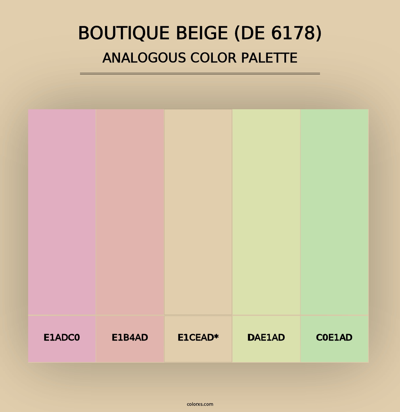 Boutique Beige (DE 6178) - Analogous Color Palette